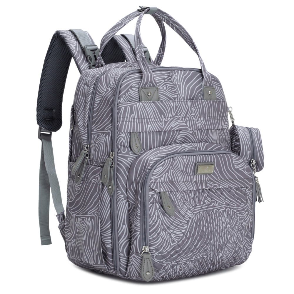 Original Diaper Backpack - Gray Swirls