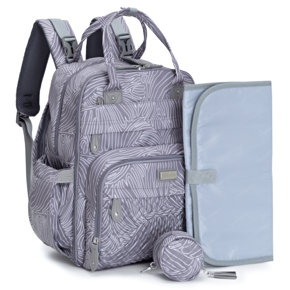 Original Diaper Backpack - Gray Swirls