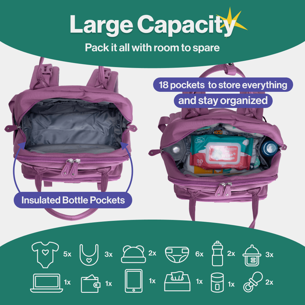 Original Diaper Backpack - Purple